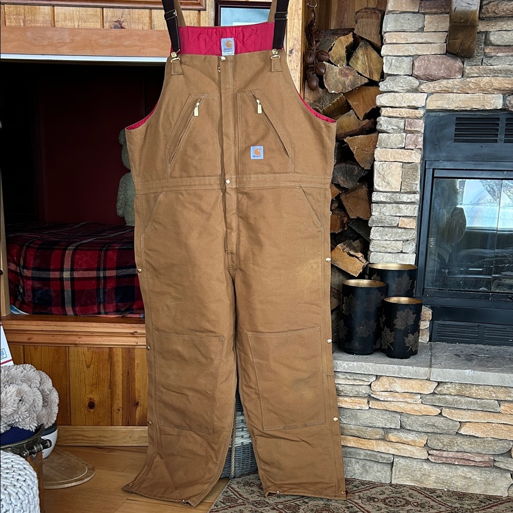 Carhartt Women's Brown Insulated Bib Overalls